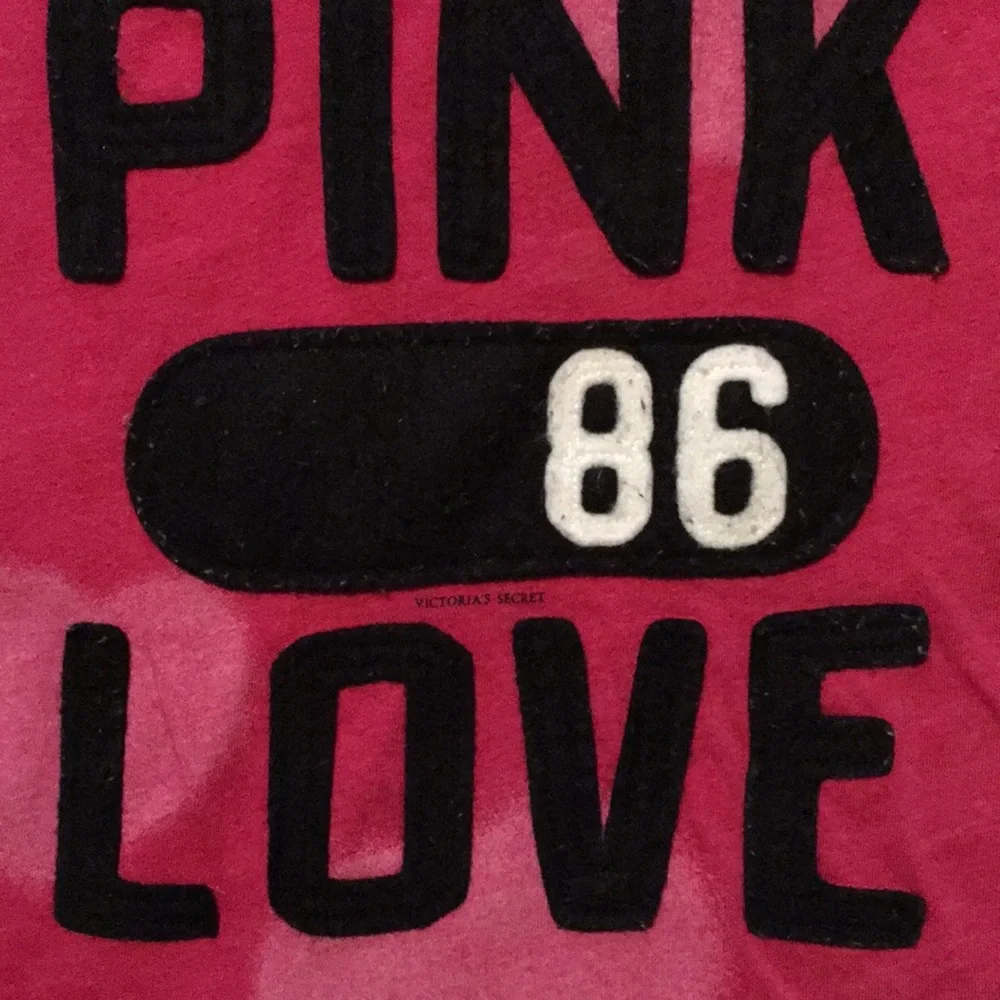 Victoria Secret Pink short sleeved Pink 86 Love top Sz Small - Picture 5 of 7